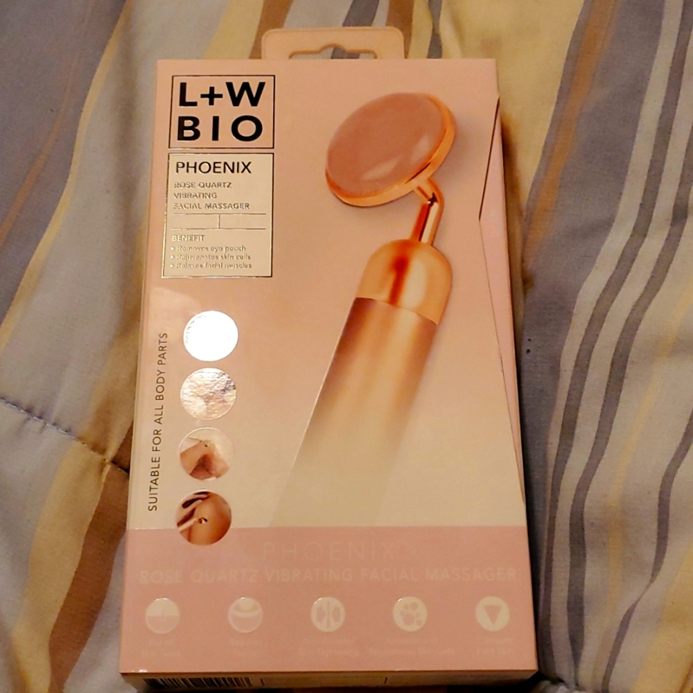 L+W BIO PHOENIX ROSE QUARTZ VIBRATING FACIAL MASSAGER
